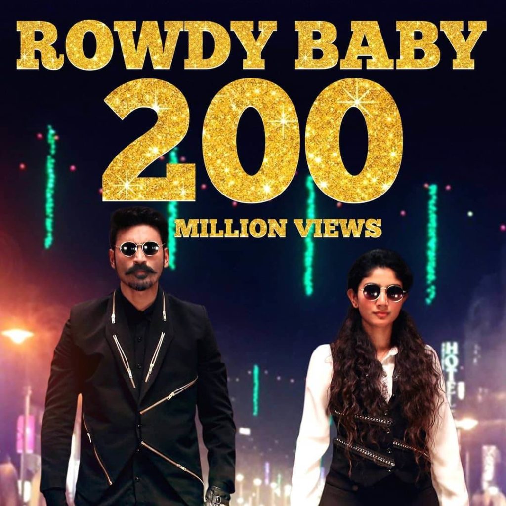 Dhanush's Rowdy Baby crosses 800 million views on the YouTube; netizens  celebrate on Twitter